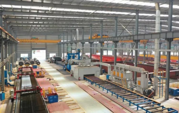 steel plate pre-treatment production line