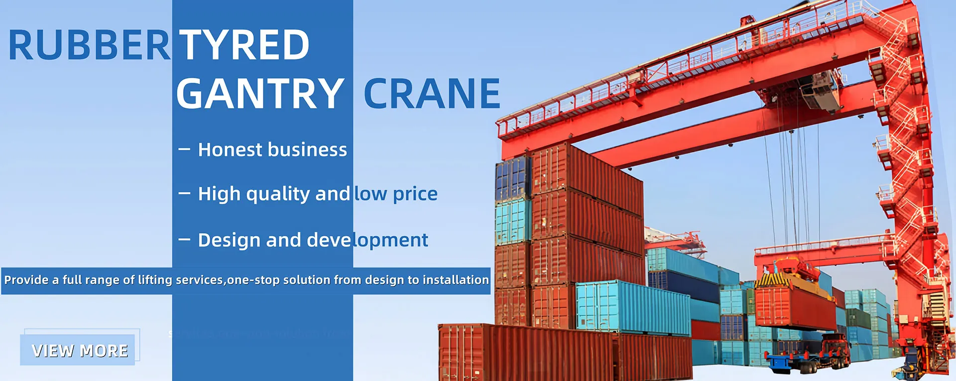 rubber tyre container gantry crane