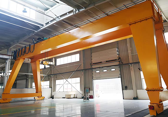 10t double girder gantry crane in Brazil manufacturing workshop